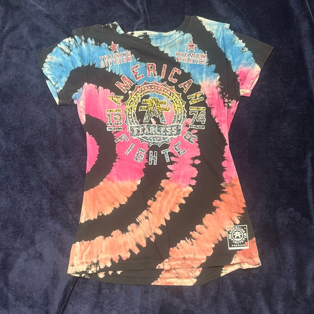 American fighter tyedie tee